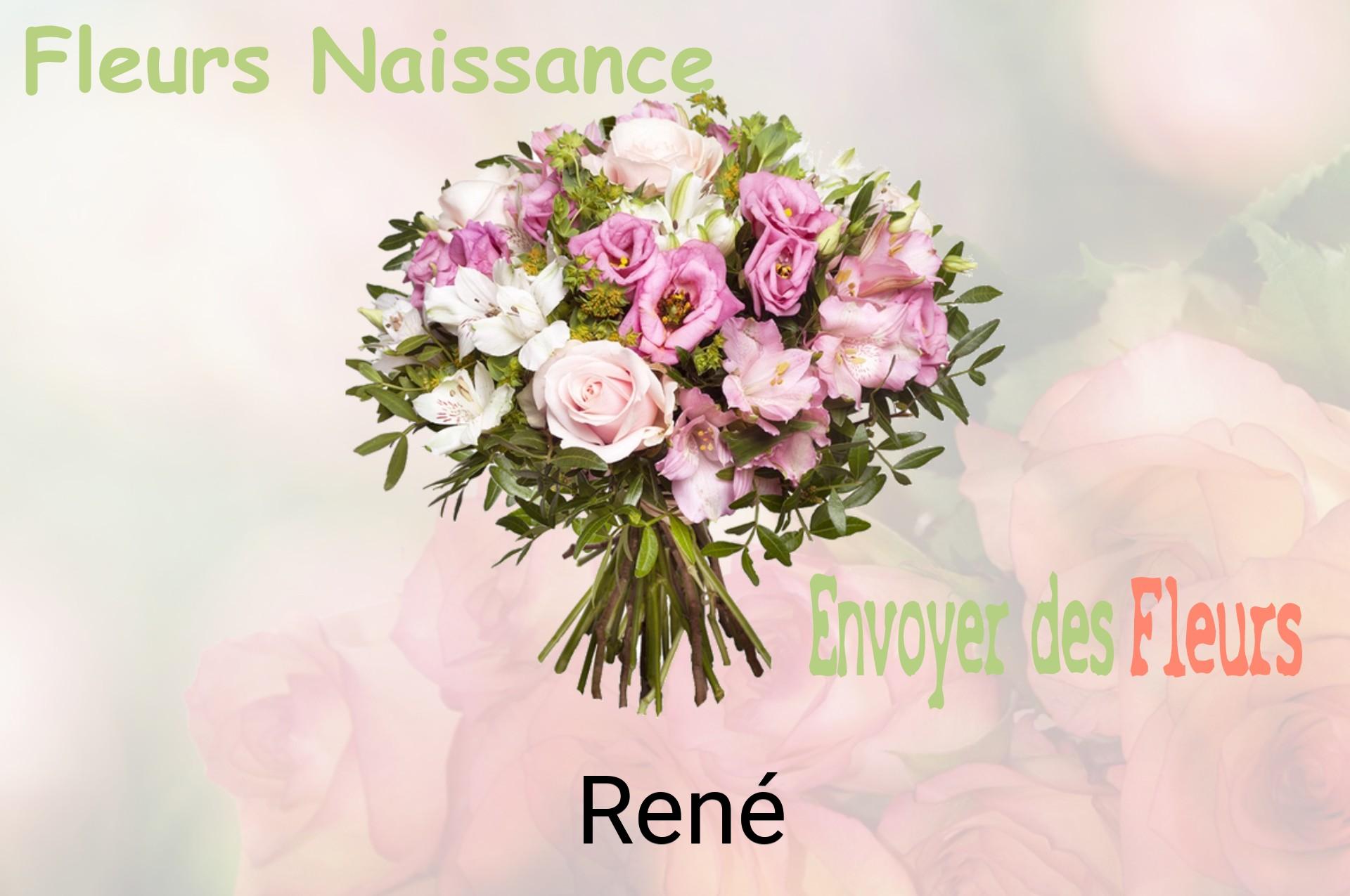 Bouquet de fleurs de naissance livré à René