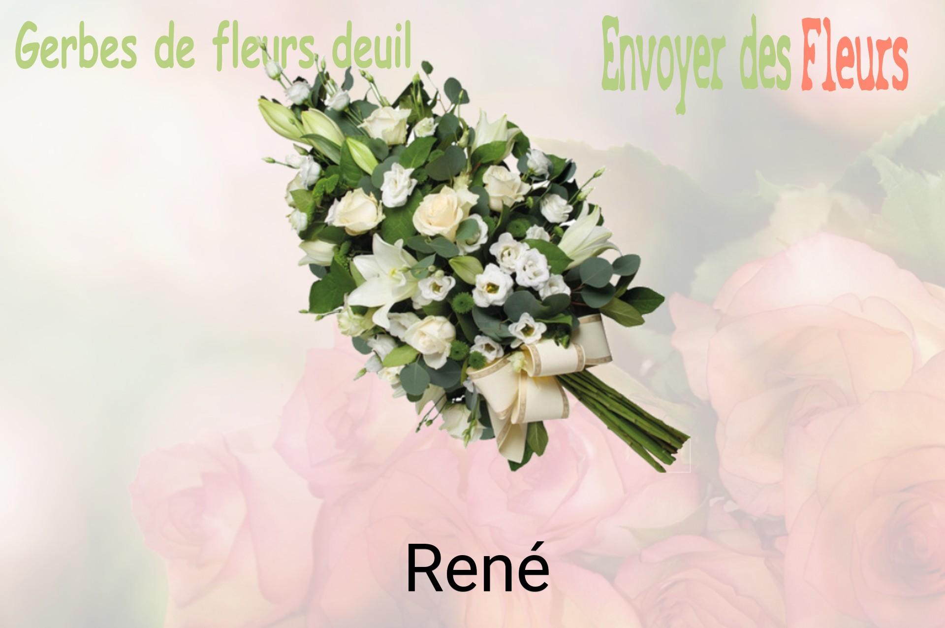Gerbe de fleurs de deuil livrée à René